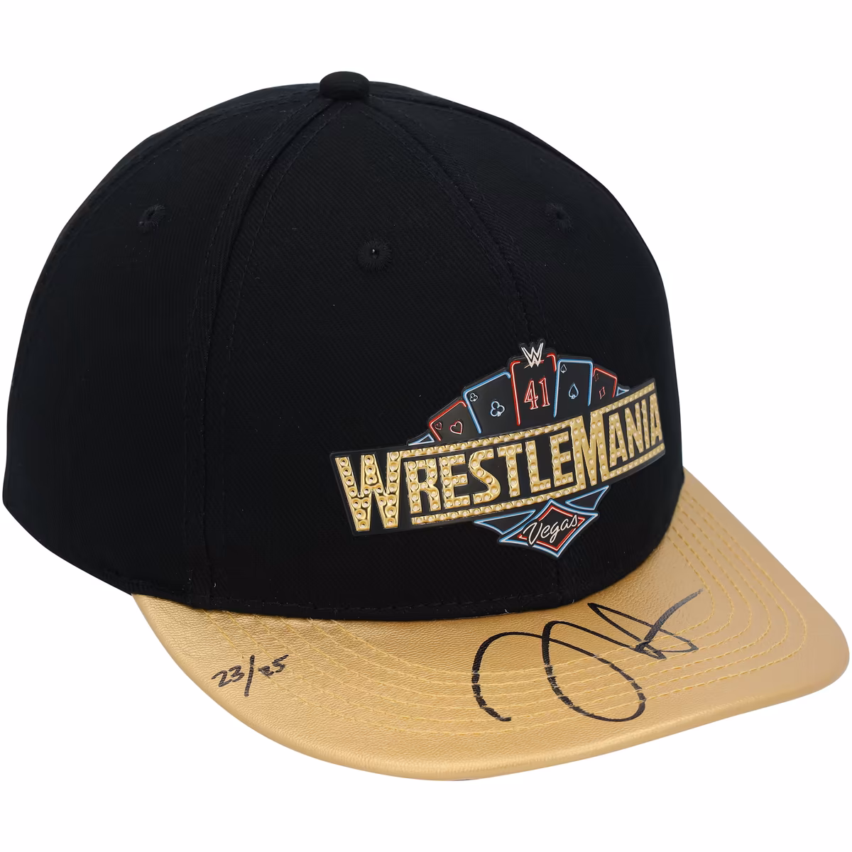 Jey Uso WWE Autographed WrestleMania 41 Gold Brim Snapback Cap - Limited Edition of 25 5 Jey Uso WWE Autographed WrestleMania 41 Gold Brim Snapback Cap - Limited Edition of 25