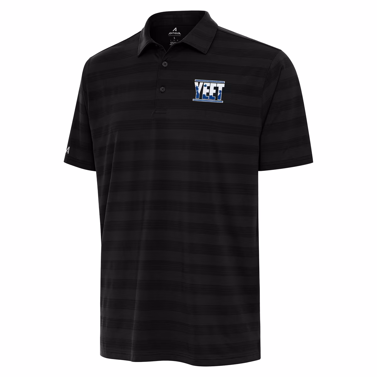 Men's Antigua Black Jey Uso Tunnel Polo 3 Men's Antigua Black Jey Uso Tunnel Polo