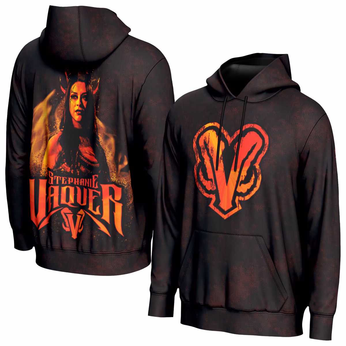 Youth ProSphere  Black Stephanie Vaquer Dark Angel Pullover Hoodie