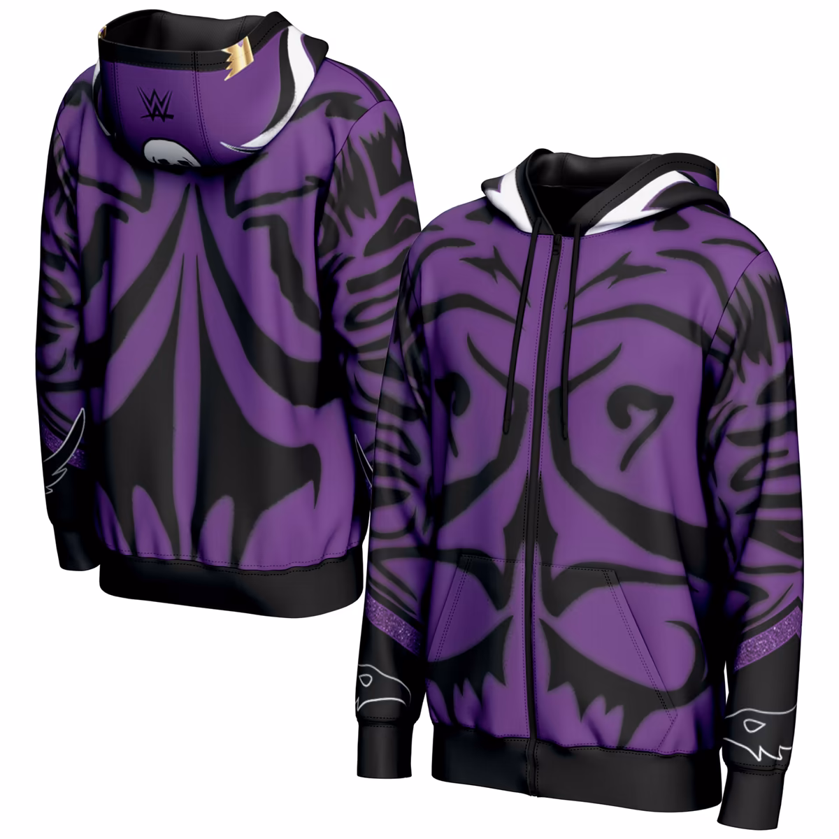 Men's ProSphere Purple Rey Mysterio Full-Zip Hoodie 1 Men's ProSphere Purple Rey Mysterio Full-Zip Hoodie