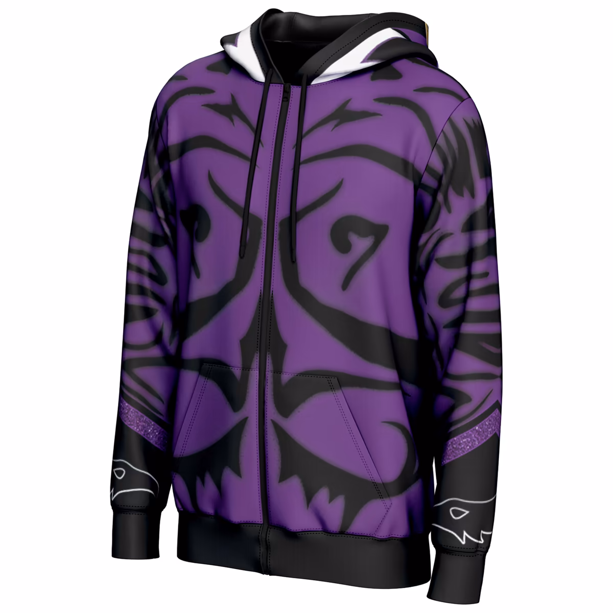 Men's ProSphere Purple Rey Mysterio Full-Zip Hoodie 3 Men's ProSphere Purple Rey Mysterio Full-Zip Hoodie