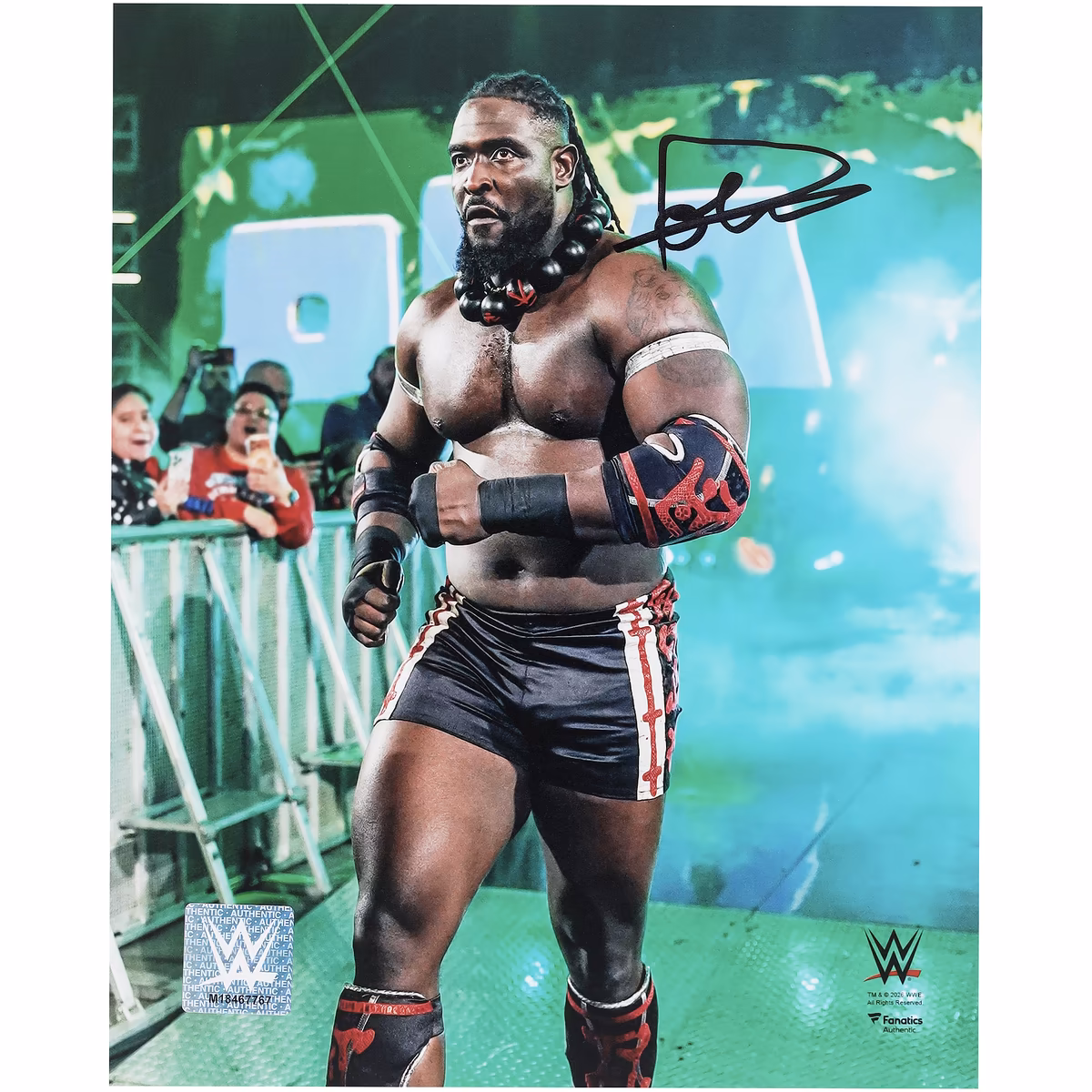 Oba Femi WWE Autographed 8" x 10" Entrance Walk Photograph