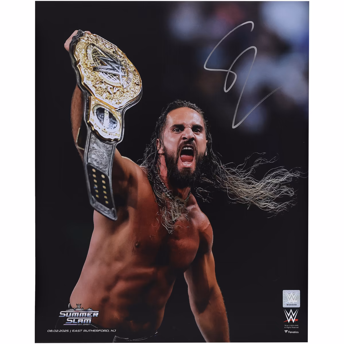 Seth "Freakin" Rollins WWE Autographed 16" x 20" 2025 SummerSlam Raising Title Photograph 9 Seth "Freakin" Rollins WWE Autographed 16" x 20" 2025 SummerSlam Raising Title Photograph