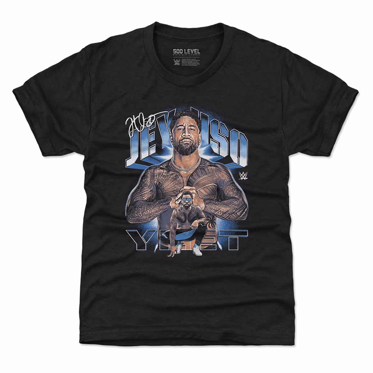 Youth 500 Level Heather Black Jey Uso Vintage Superstar T-Shirt