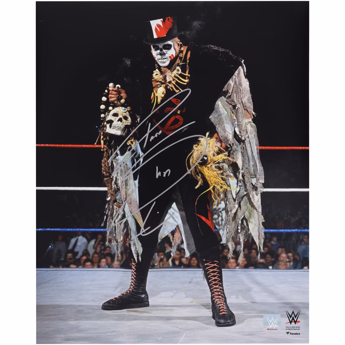 Papa Shango WWE Autographed 16" x 20" In-Ring Pose Photograph