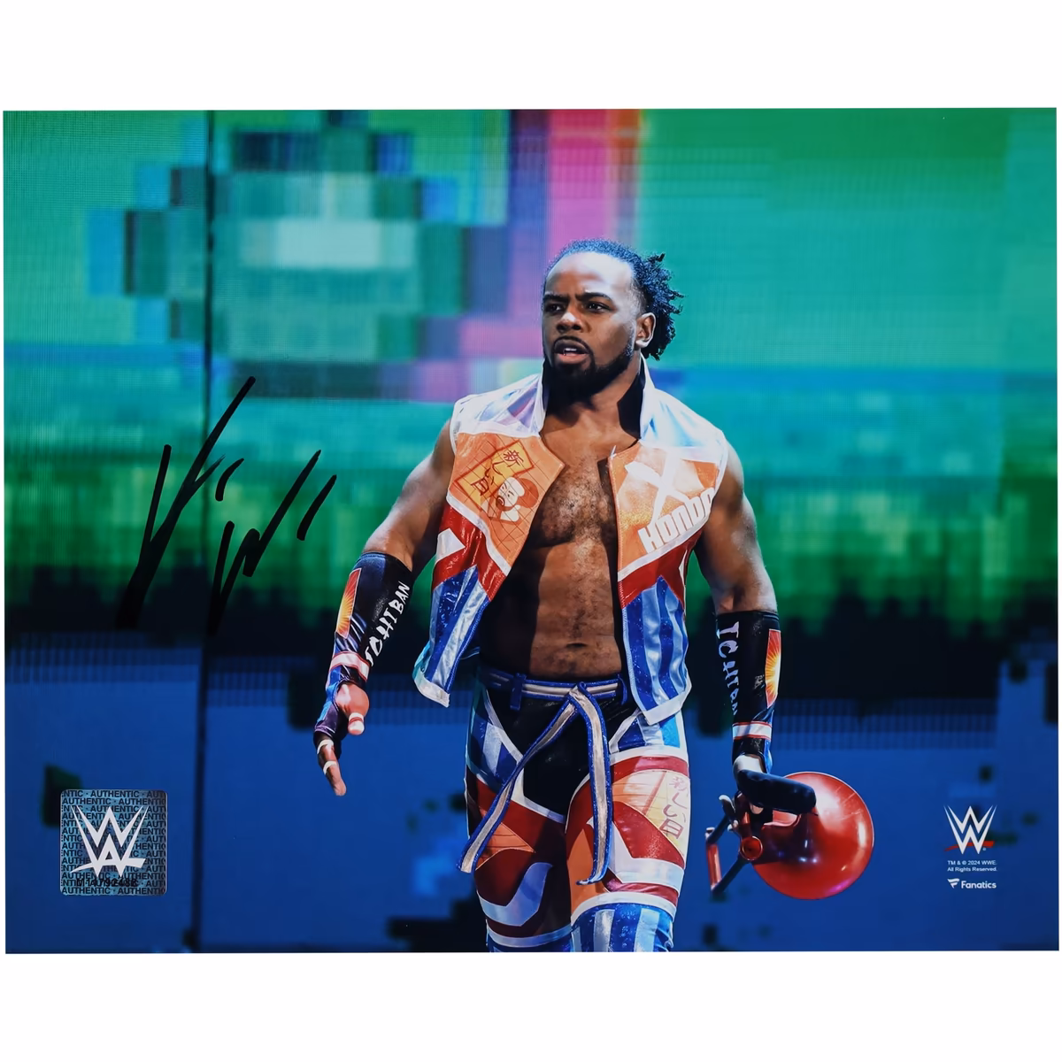 Xavier Woods WWE Autographed 8" x 10" Entrance Photograph