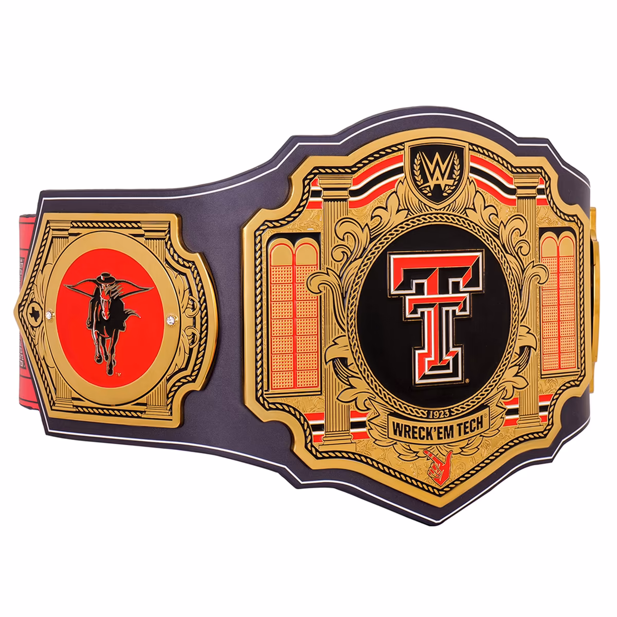 Texas Tech Red Raiders WWE Legacy Title Belt 4 Texas Tech Red Raiders WWE Legacy Title Belt