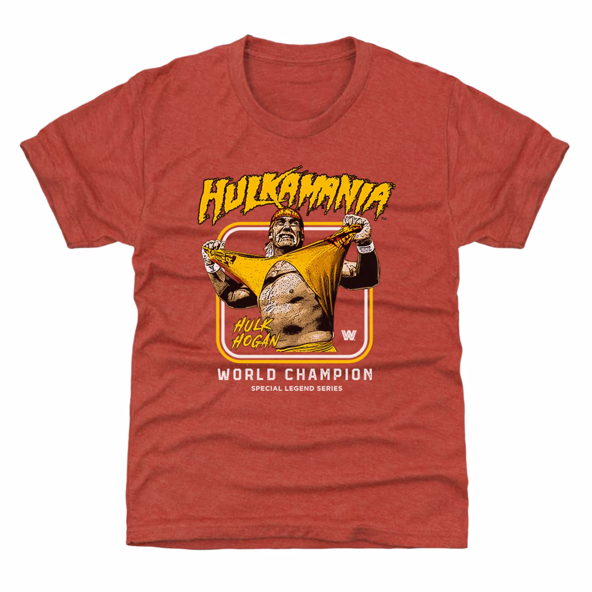 Youth 500 Level  Red Hulk Hogan Hulkamania T-Shirt
