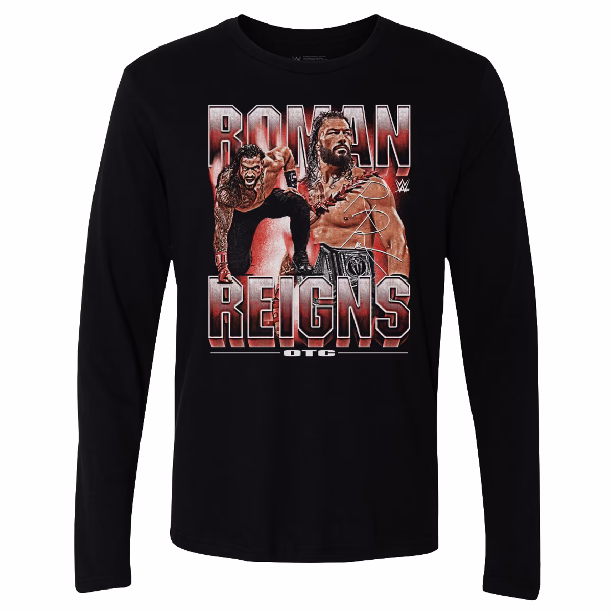 Men's 500 Level Black Roman Reigns Vintage Long Sleeve T-Shirt 9 Men's 500 Level Black Roman Reigns Vintage Long Sleeve T-Shirt