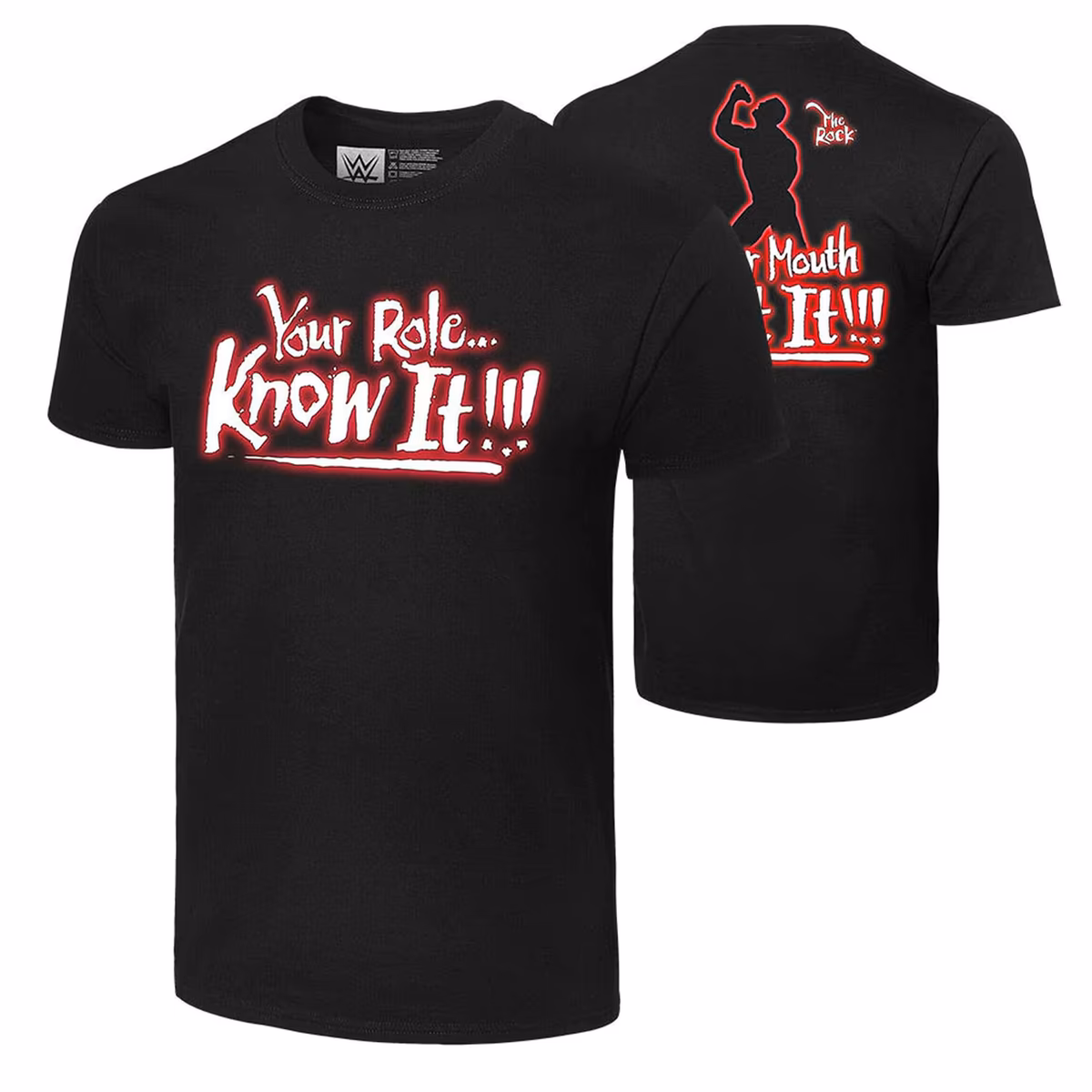 Men's Black The Rock Your Role Know It! T-Shirt 1 Men's Black The Rock Your Role Know It! T-Shirt