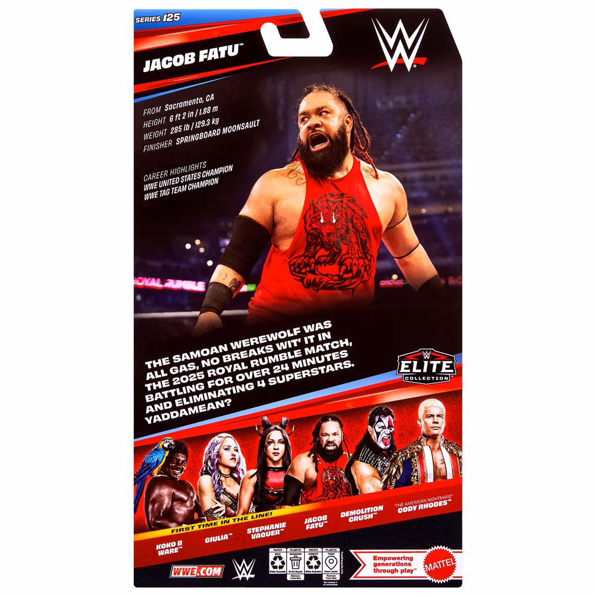 Mattel Jacob Fatu Elite Collection Series 125 Action Figure 3 Mattel Jacob Fatu Elite Collection Series 125 Action Figure