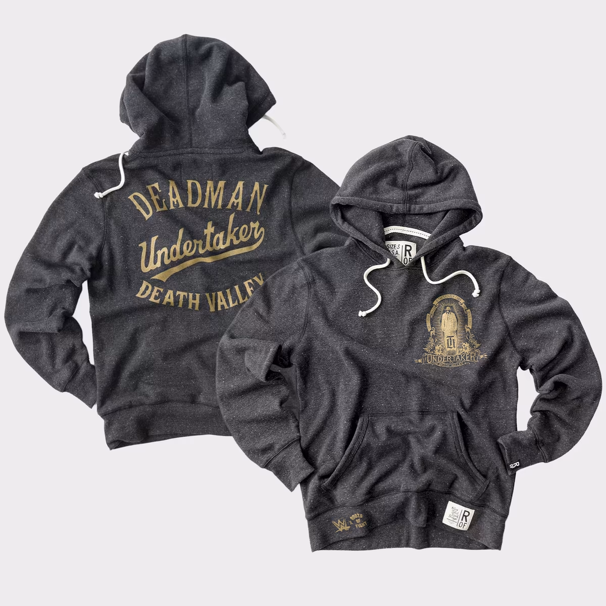 Men's Roots of Fight  Black The Undertaker Death Valley Tri-Blend Hoodie