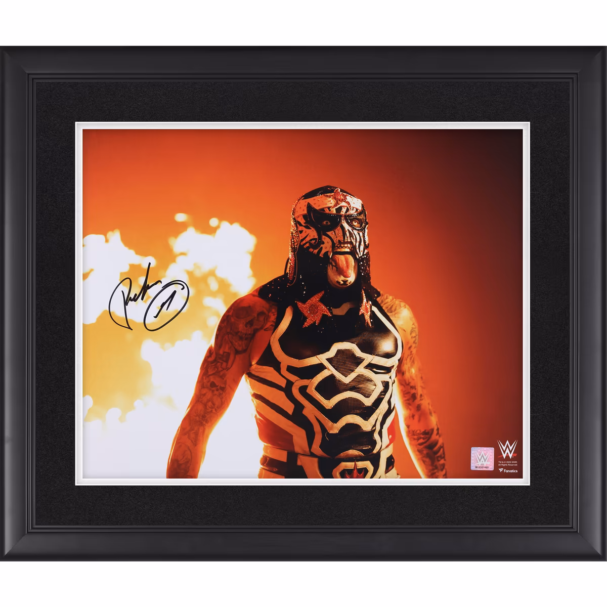 Penta WWE Autographed Framed 16" x 20" Fire Entrance Photograph