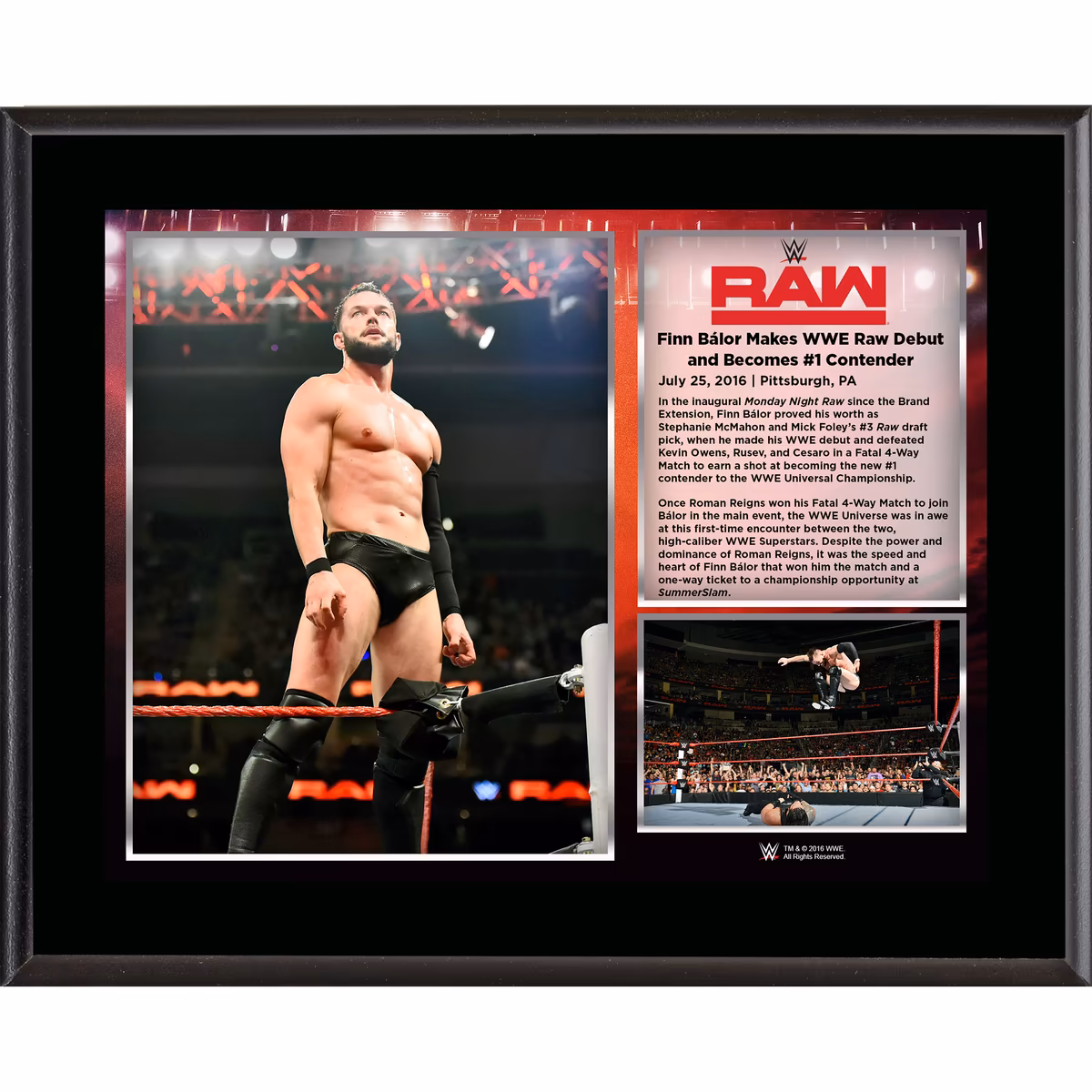 Finn Bálor 10.5" x 13" Monday Night RAW Debut Sublimated Plaque