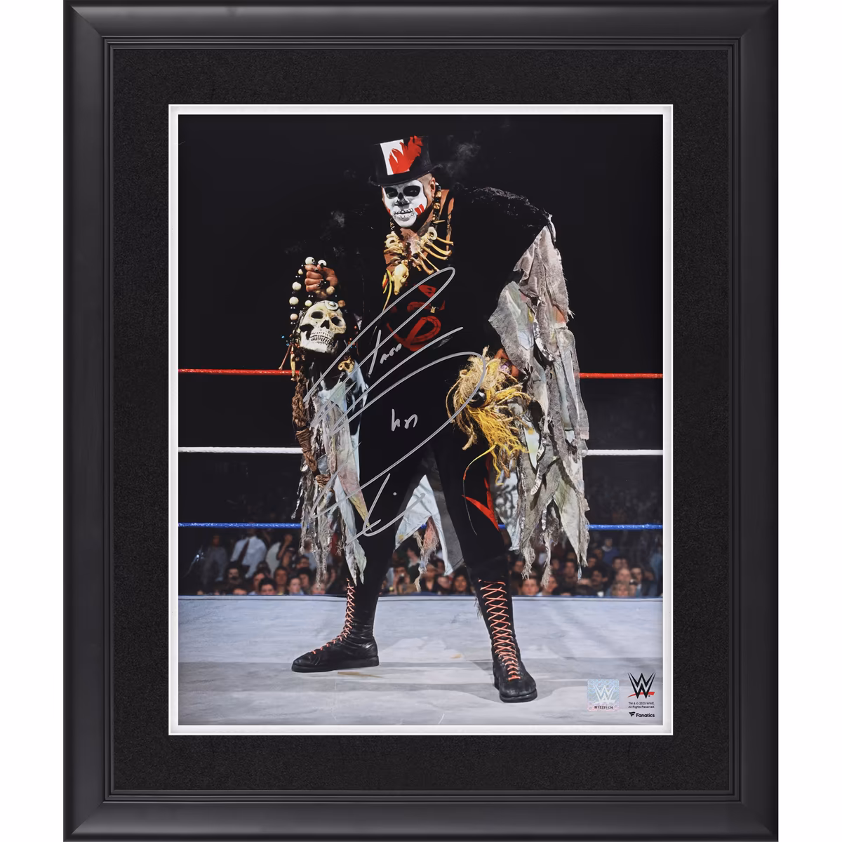Papa Shango WWE Autographed Framed 16" x 20" In-Ring Pose Photograph