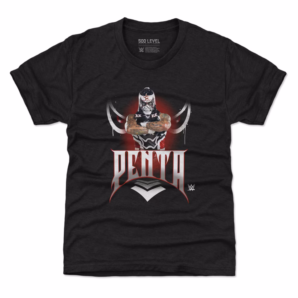 Youth 500 Level Heather Black Penta Spray Paint T-Shirt