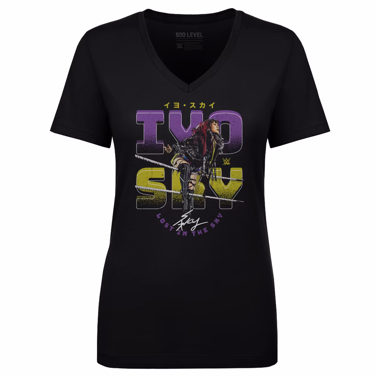 Women's 500 Level Black IYO SKY Ropes V-Neck T-Shirt
