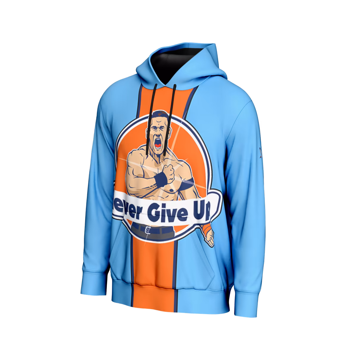 Men's ProSphere Blue John Cena Retro Hoodie 3 Men's ProSphere Blue John Cena Retro Hoodie
