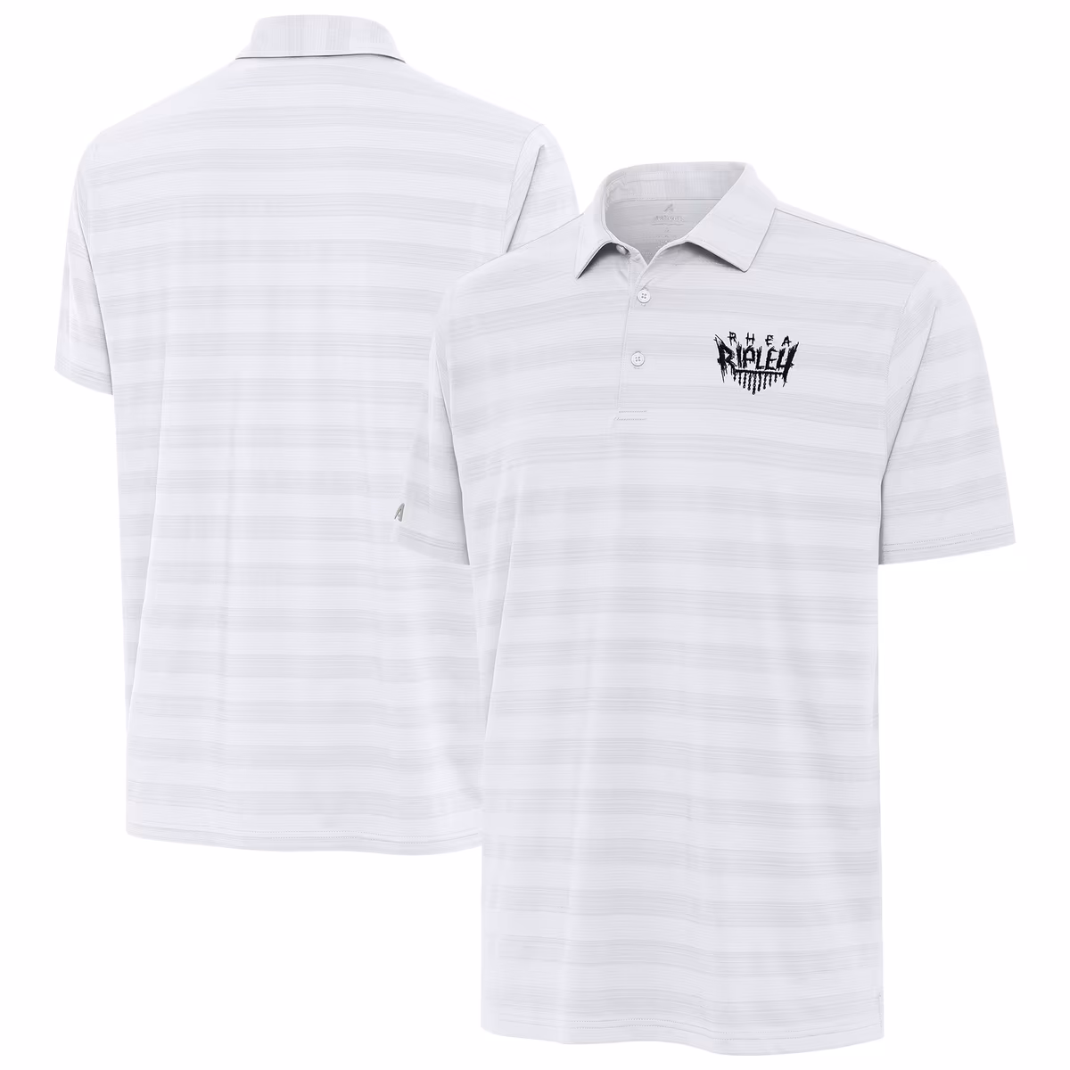 Men's Antigua White Rhea Ripley Tunnel Polo 2 Men's Antigua White Rhea Ripley Tunnel Polo