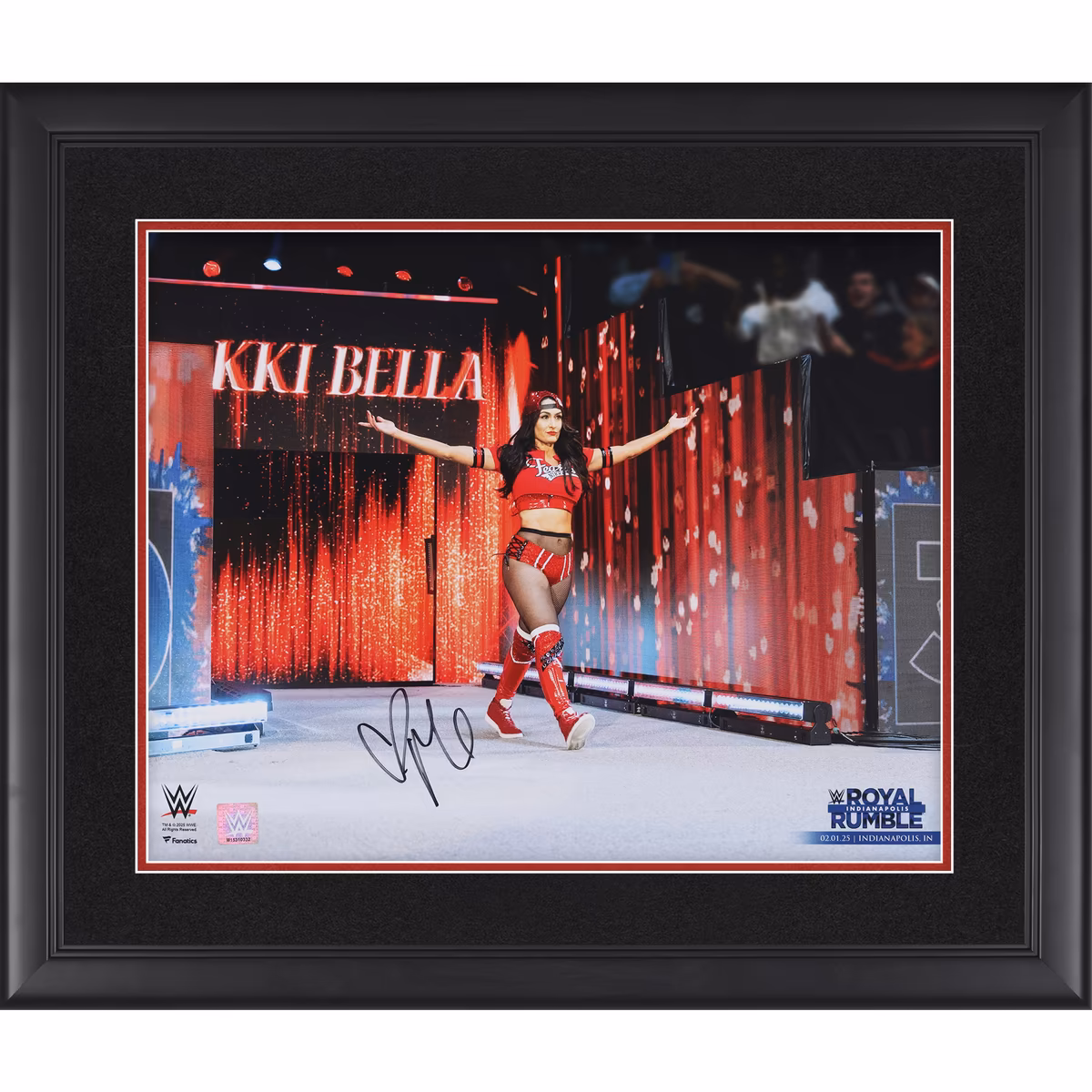 Nikki Bella WWE Autographed Framed 16" x 20" 2025 Royal Rumble Return Photograph 2 Nikki Bella WWE Autographed Framed 16" x 20" 2025 Royal Rumble Return Photograph