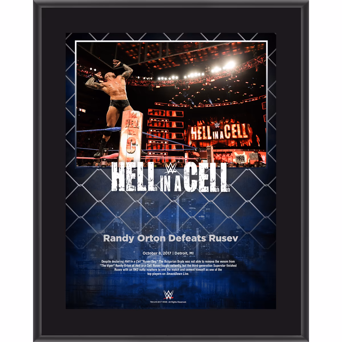 Randy Orton 10.5" x 13" 2017 Hell In A Cell Sublimated Plaque