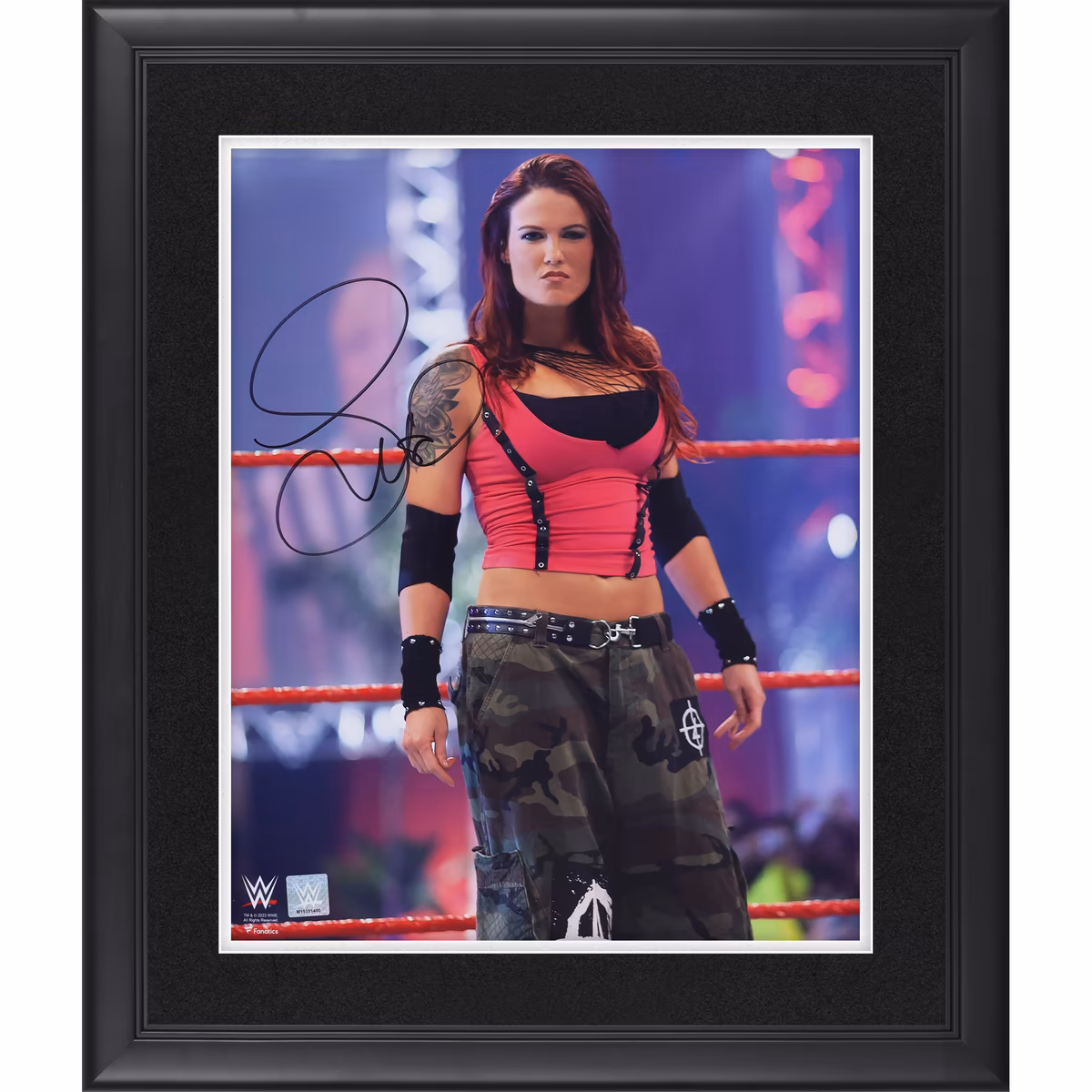 Lita WWE Autographed Framed 16" x 20" Entrance Photograph