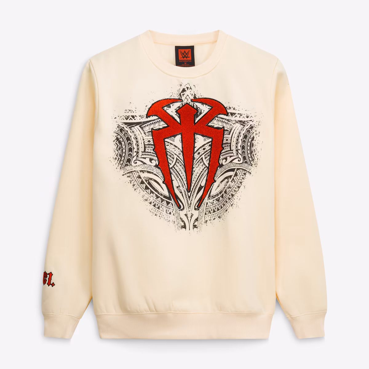 Men's Cream Roman Reigns The Original Tribal Chief Bone Sweatshirt 3 Men's Cream Roman Reigns The Original Tribal Chief Bone Sweatshirt