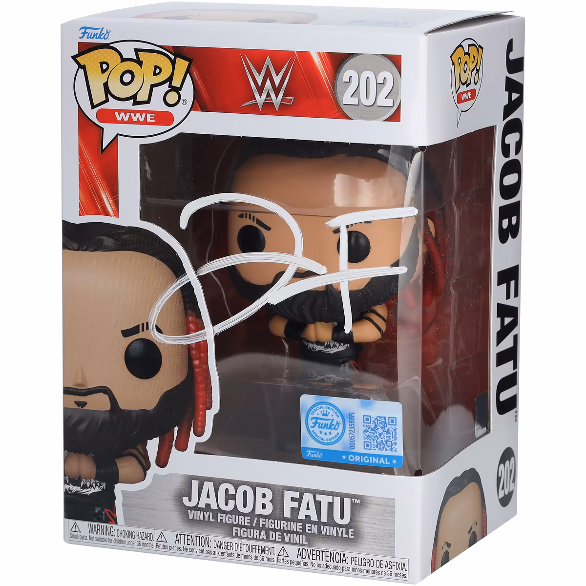 Jacob Fatu WWE Autographed #202 Fanatics Exclusive Funko Pop! Figurine