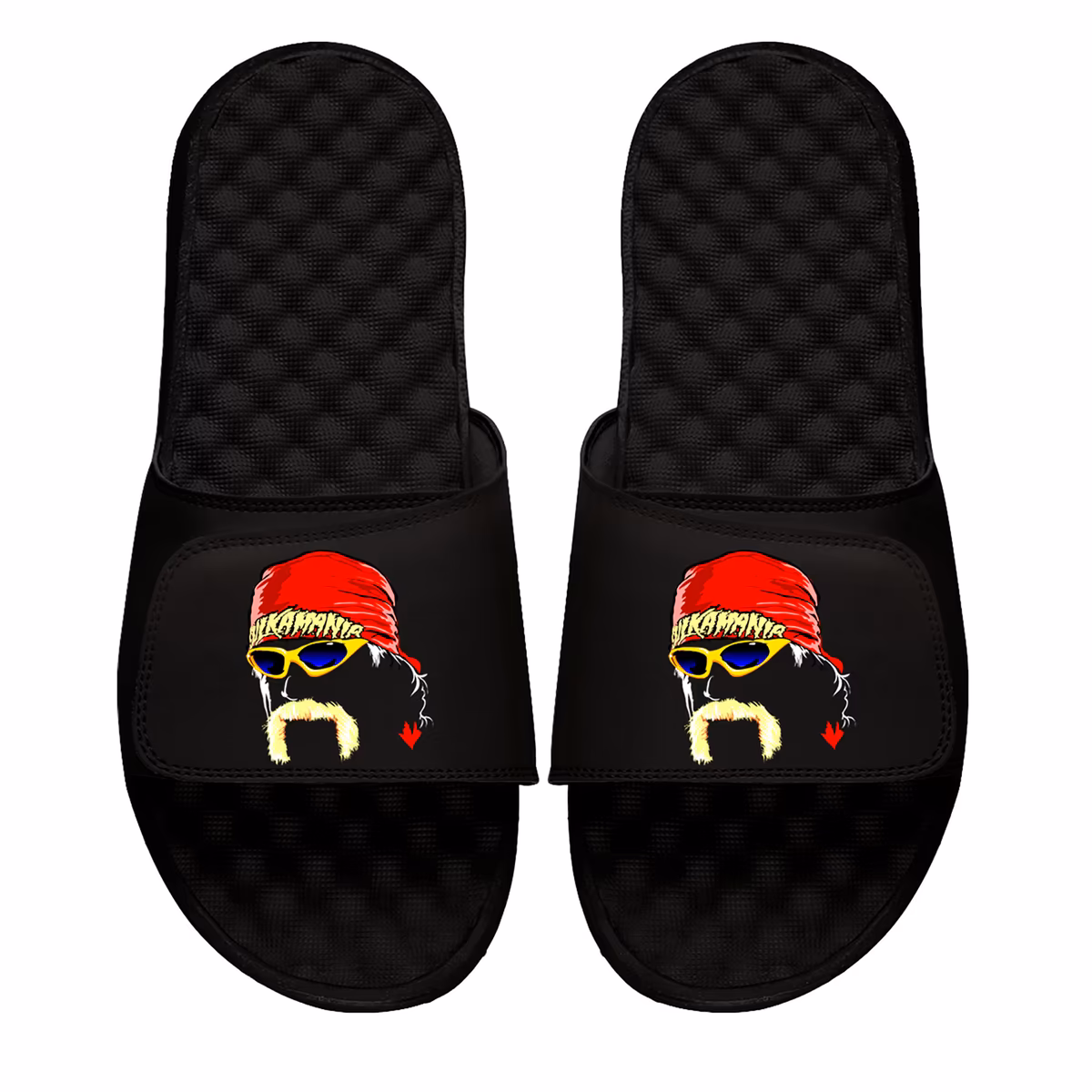 Youth ISlide Black Hulk Hogan Graphic Slide Sandals