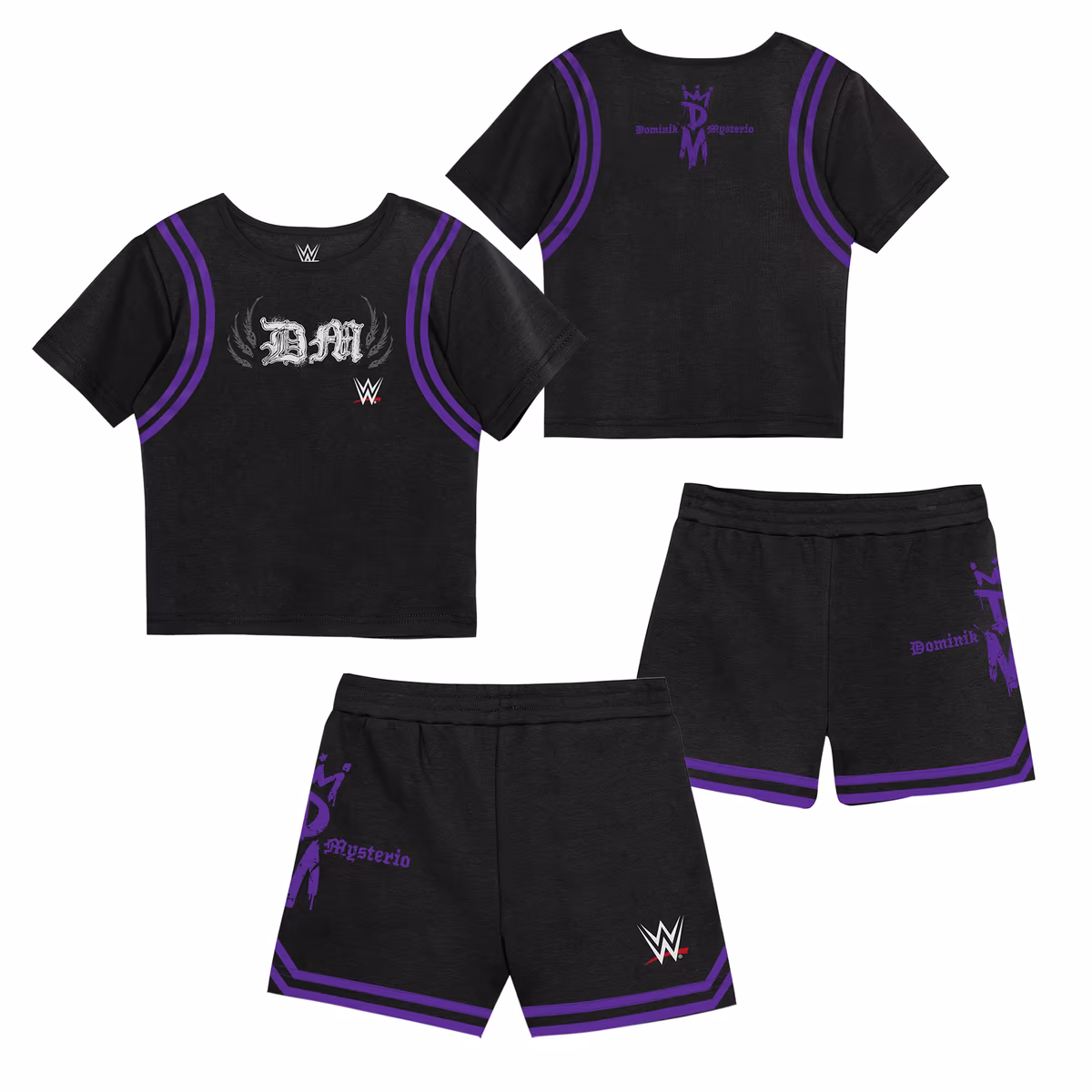 Toddler Mitchell & Ness  Black Dominik Mysterio Play by Place Two-Pack T-Shirt & Shorts Set
