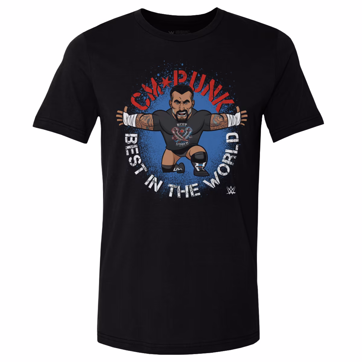 Men's 500 Level Black CM Punk Big Shots Pose T-Shirt