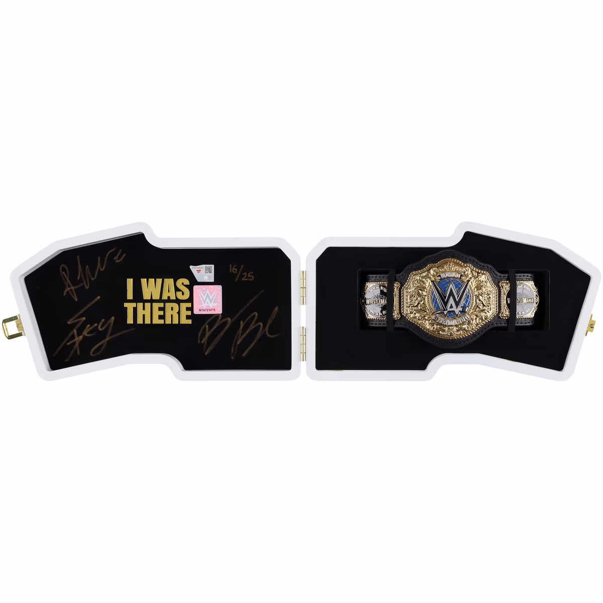 Bianca Belair, IYO SKY & Rhea Ripley WWE Autographed WrestleMania 41 Dice Mini Title - Limited Edition of 25