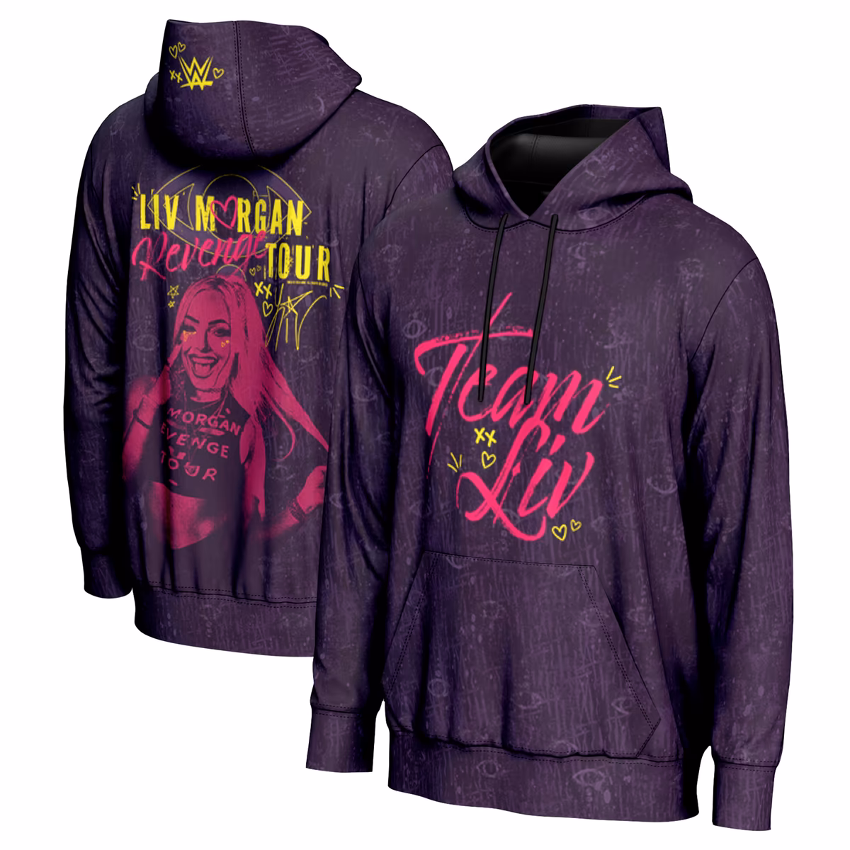 Men's ProSphere Purple Liv Morgan Revenge Tour Pullover Hoodie 4 Men's ProSphere Purple Liv Morgan Revenge Tour Pullover Hoodie
