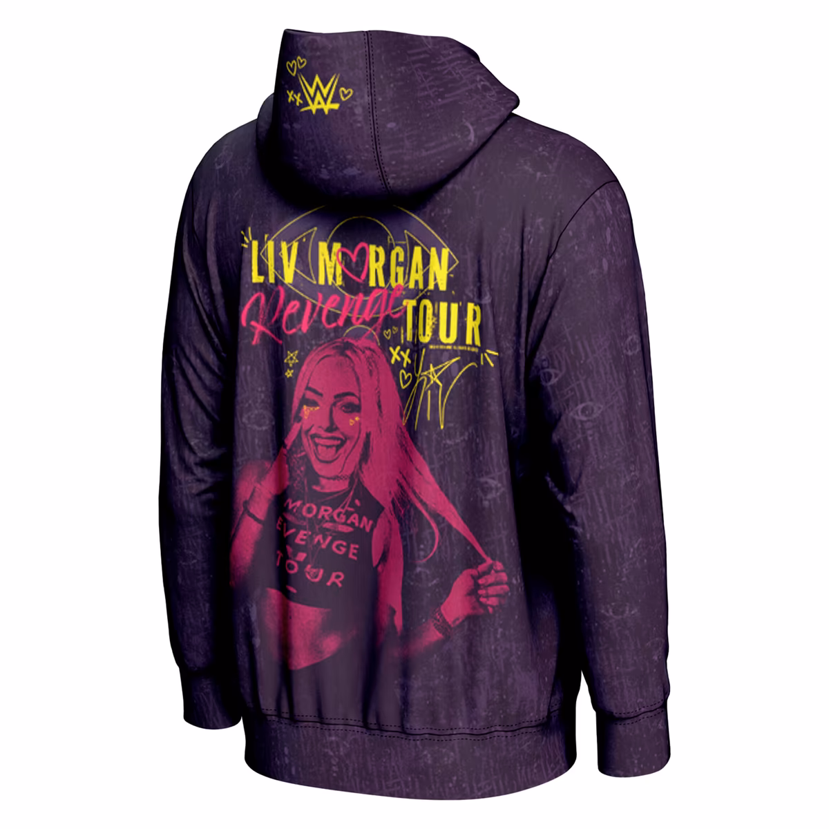 Men's ProSphere Purple Liv Morgan Revenge Tour Pullover Hoodie 4 Men's ProSphere Purple Liv Morgan Revenge Tour Pullover Hoodie