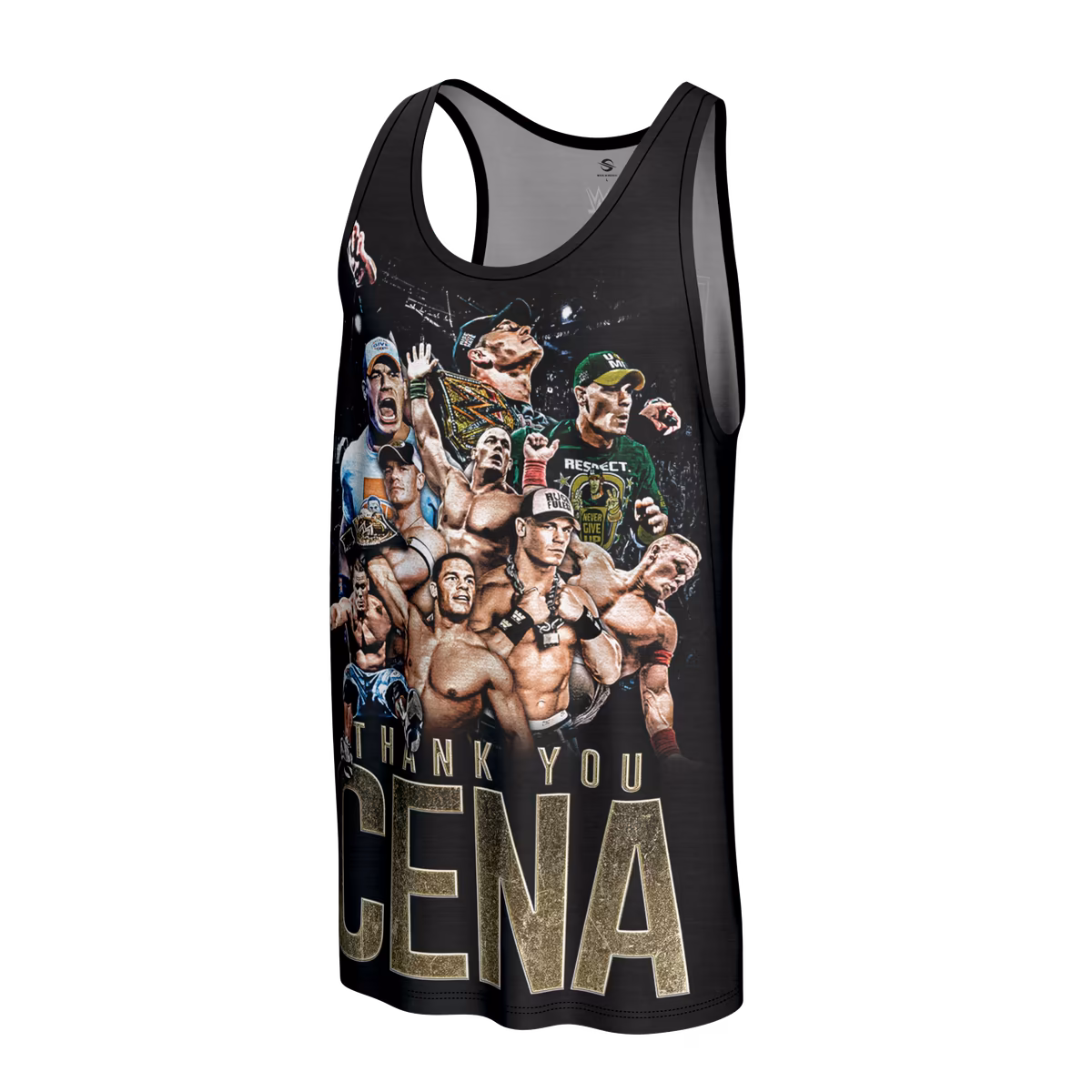 Men's ProSphere Black John Cena Thank You Tank 3 Men's ProSphere Black John Cena Thank You Tank