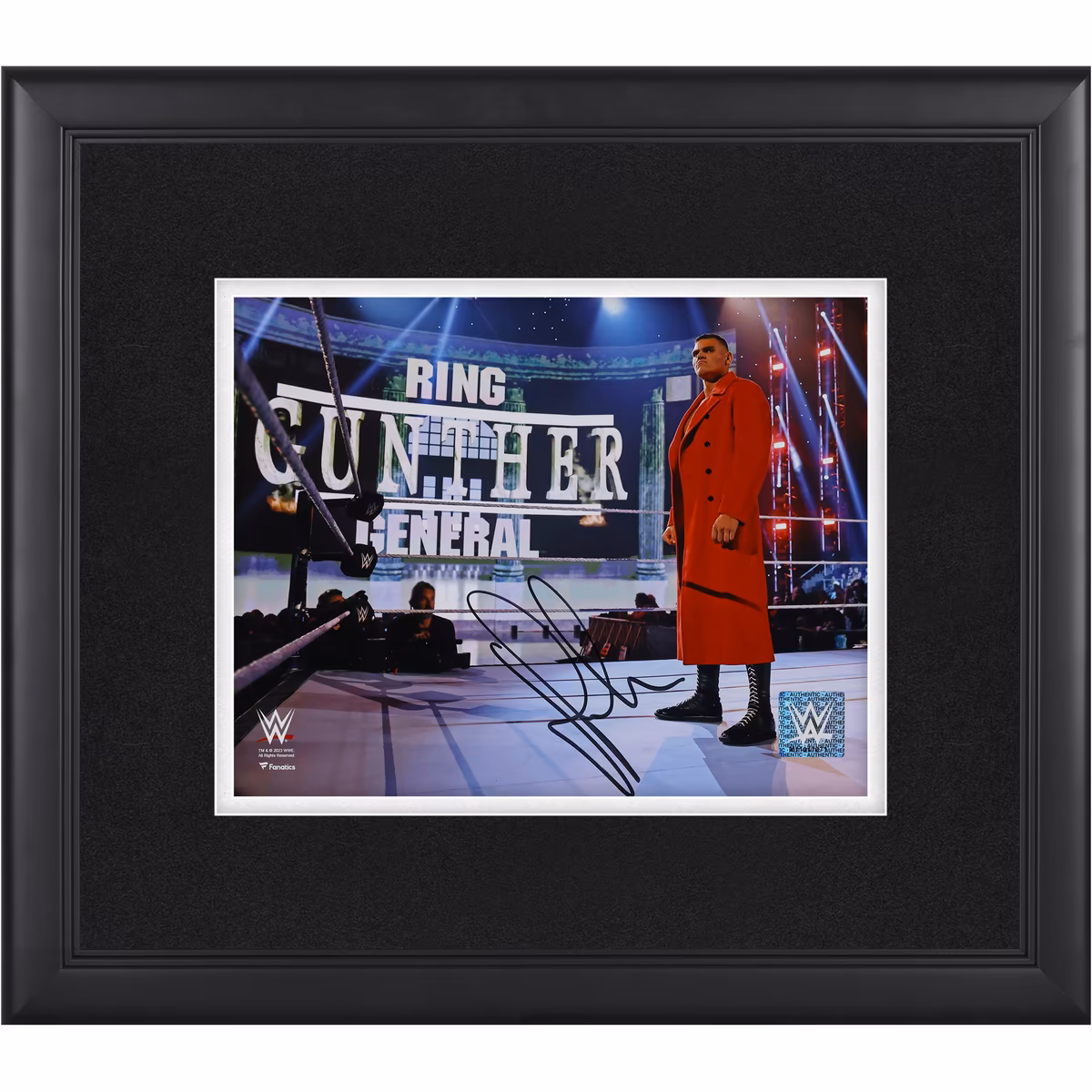 Gunther WWE Autographed Framed 8" x 10" In Ring Red Jacket Photograph 1 Gunther WWE Autographed Framed 8" x 10" In Ring Red Jacket Photograph