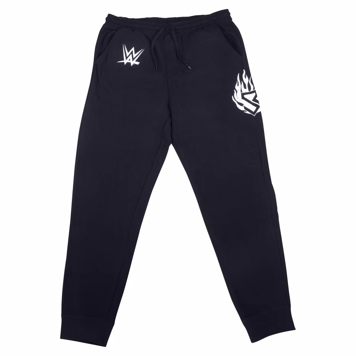 Men's Black Seth Rollins Flame Logo Jogger Pants