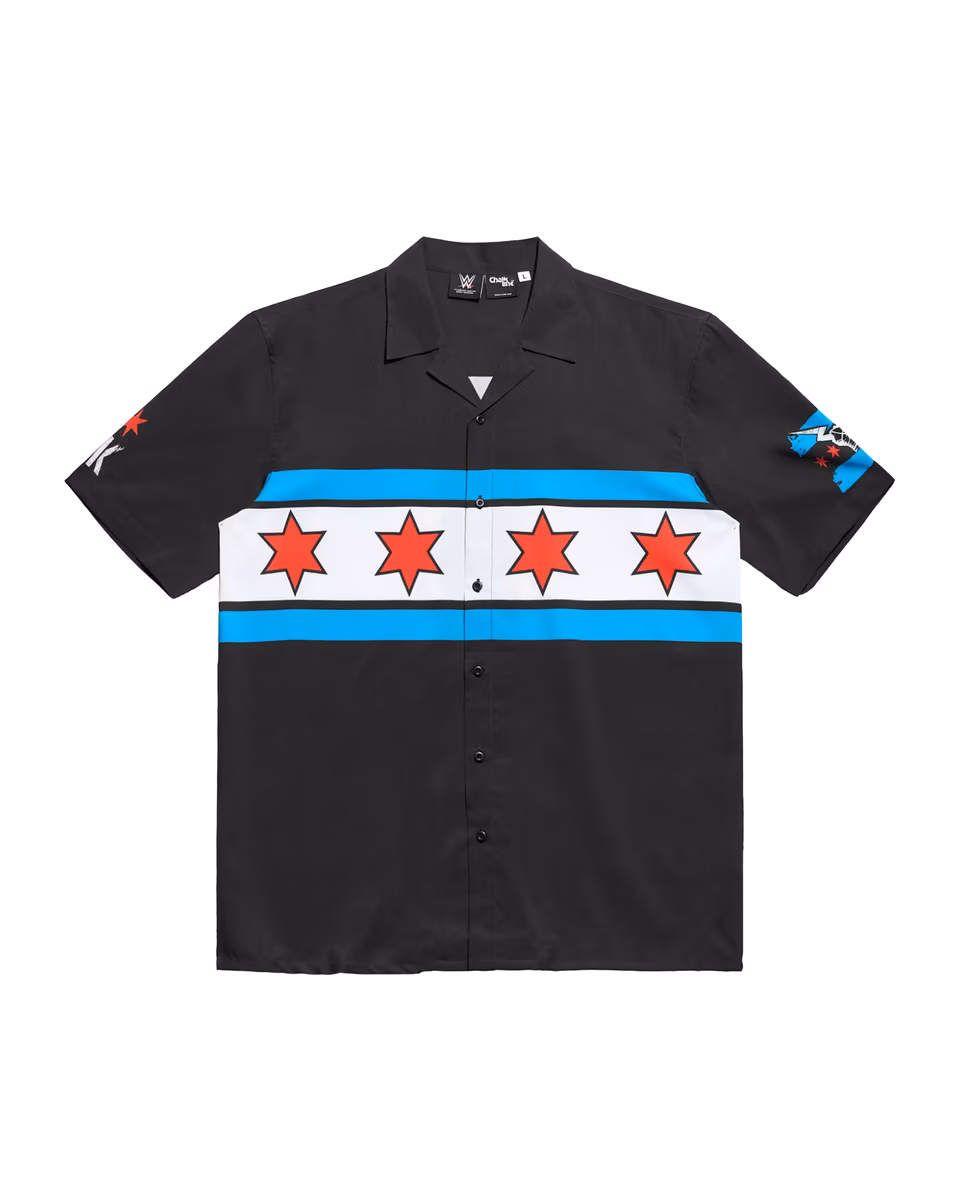 Men's Chalk Line Black CM Punk Superstar Button-Up Shirt 3 Men's Chalk Line Black CM Punk Superstar Button-Up Shirt