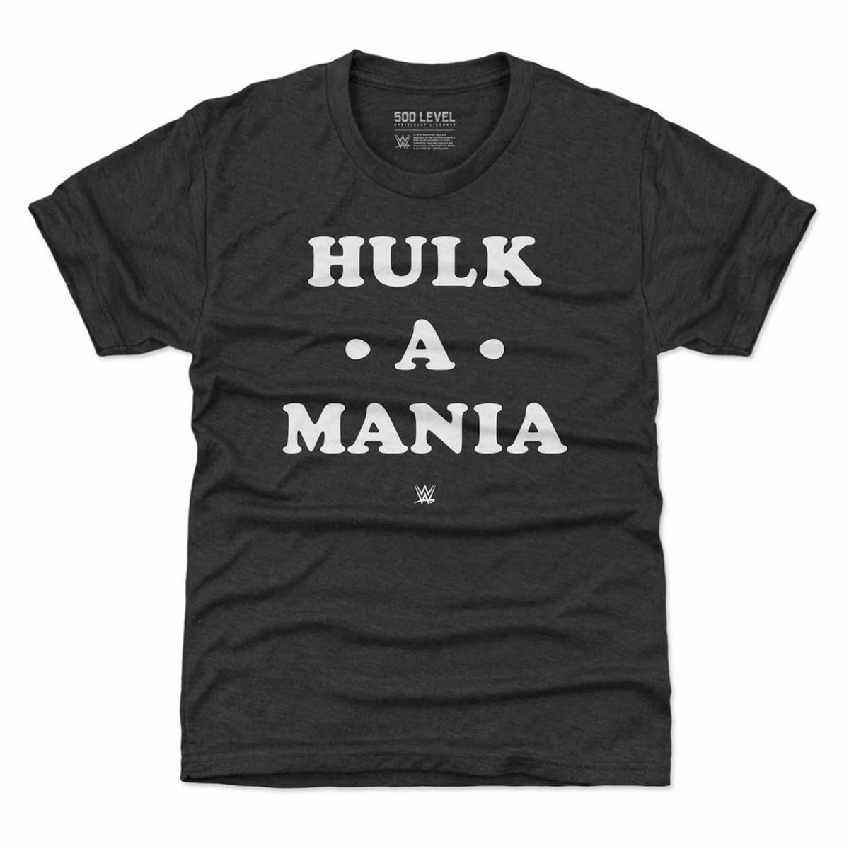 Youth 500 Level  Heather Black Hulk Hogan Hulk-A-Mania T-Shirt