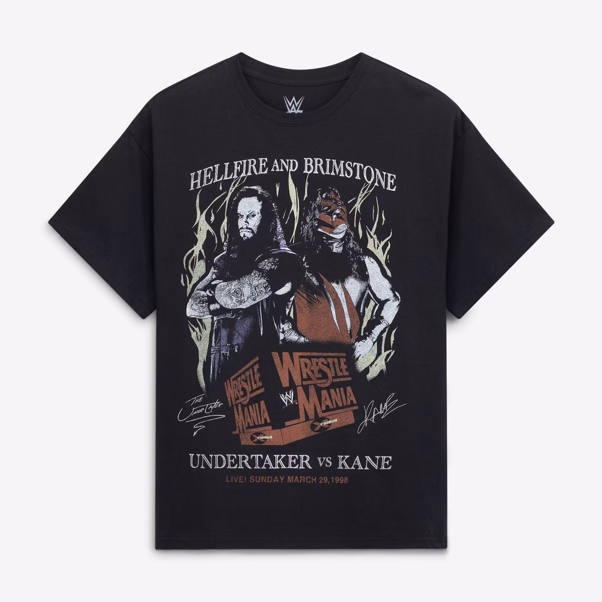 Men's Goodie Two Sleeves Black The Undertaker vs. Kane Graphic T-Shirt 2 Men's Goodie Two Sleeves Black The Undertaker vs. Kane Graphic T-Shirt