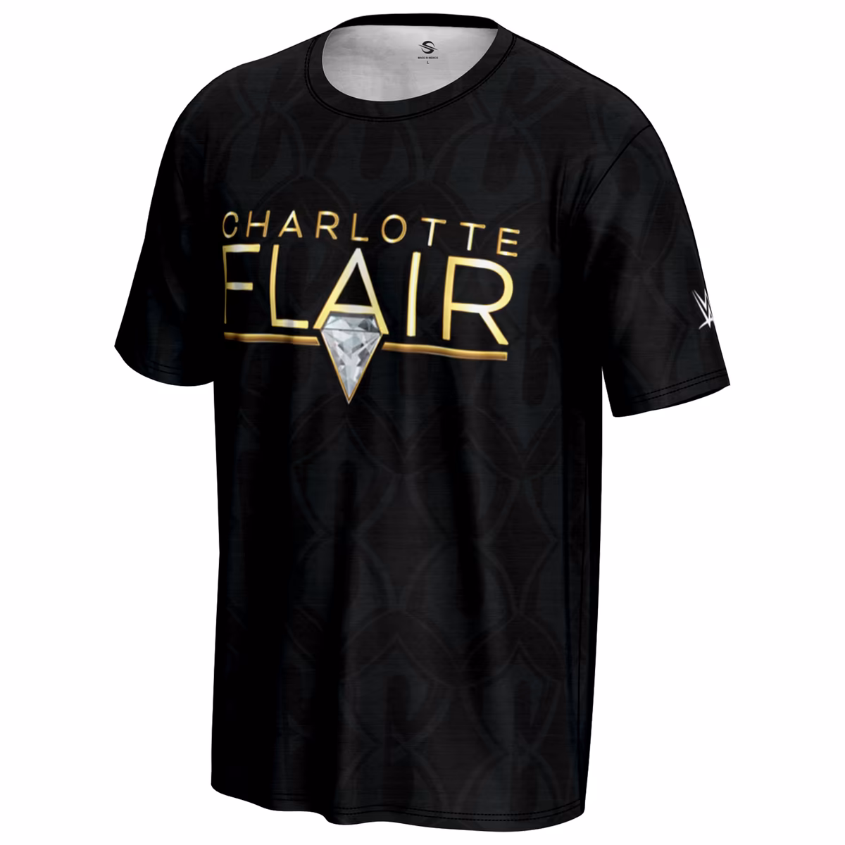 Men's ProSphere Black Charlotte Flair Tonal T-Shirt 3 Men's ProSphere Black Charlotte Flair Tonal T-Shirt