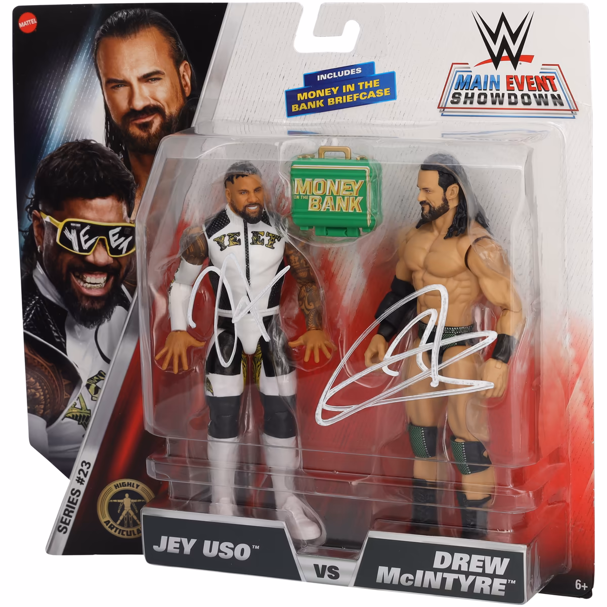 Drew McIntyre & Jey Uso WWE Autographed Mattel Championship Showdown Series #23 2-Pack Action Figure 3 Drew McIntyre & Jey Uso WWE Autographed Mattel Championship Showdown Series #23 2-Pack Action Figure