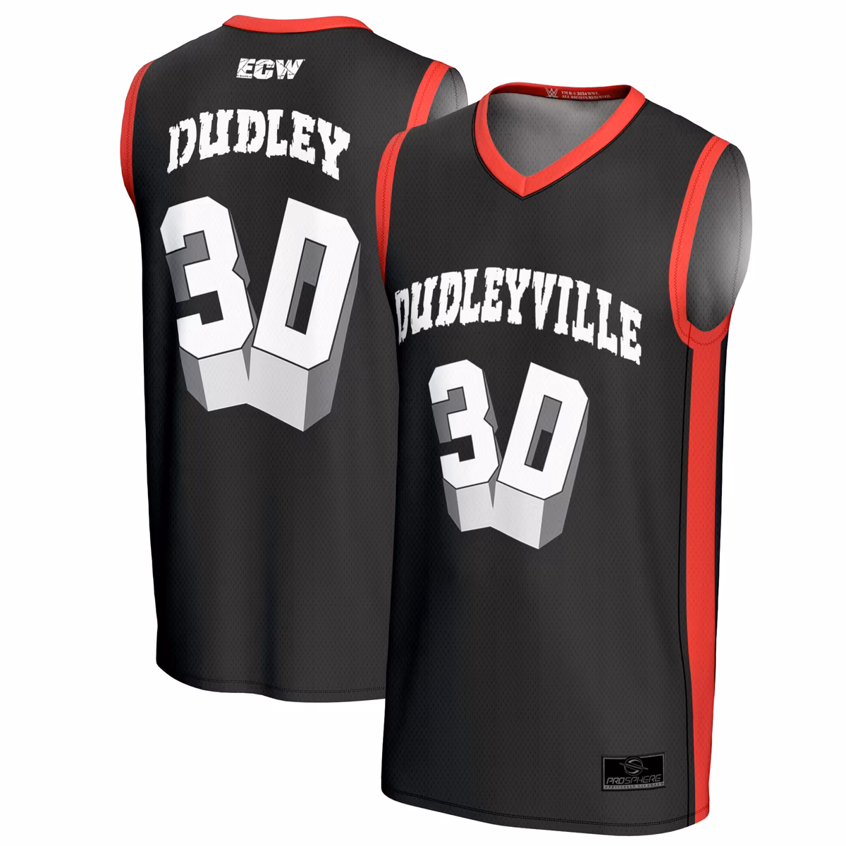 Men's ProSphere Black/Red The Dudley Boyz Dudleyville 3D Fashion Basketball Jersey 2 Men's ProSphere Black/Red The Dudley Boyz Dudleyville 3D Fashion Basketball Jersey