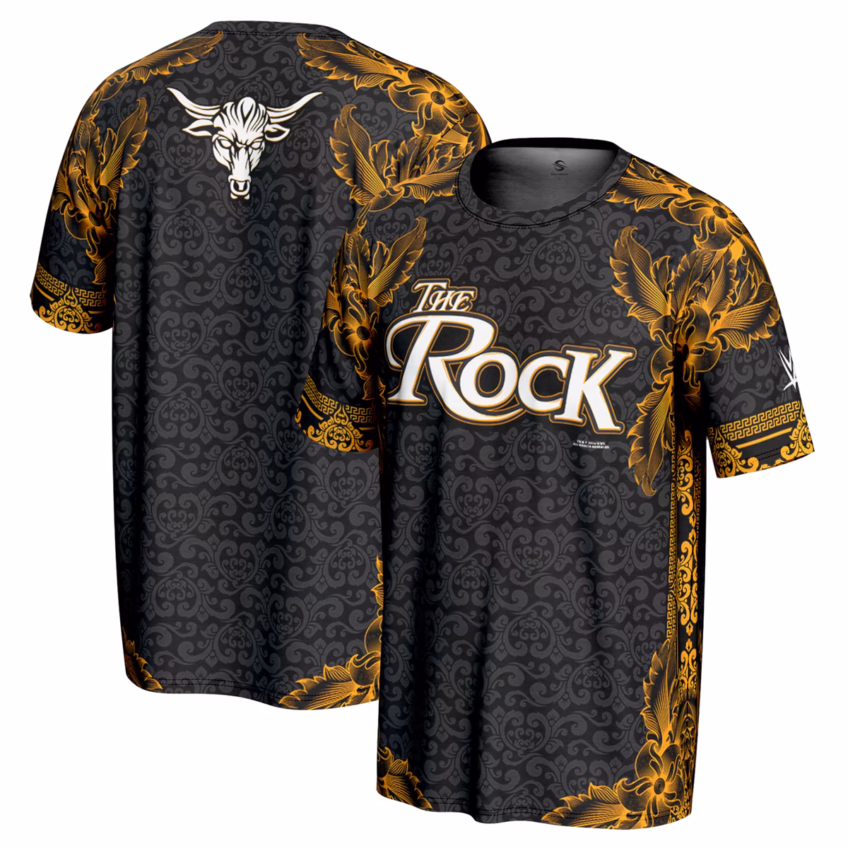 Men's ProSphere Black The Rock Golden Paisley T-Shirt