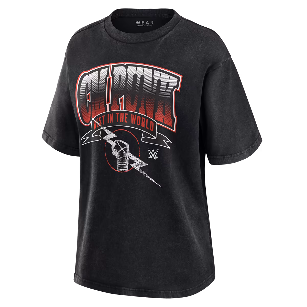 Women's WEAR by Erin Andrews Black CM Punk Boyfriend T-Shirt 4 Women's WEAR by Erin Andrews Black CM Punk Boyfriend T-Shirt