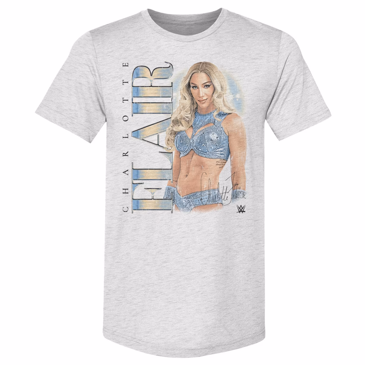 Men's 500 Level Ash Charlotte Flair Vintage Tri-Blend T-Shirt 2 Men's 500 Level Ash Charlotte Flair Vintage Tri-Blend T-Shirt