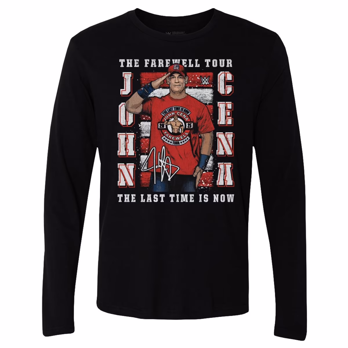 Men's 500 Level Black John Cena Farewell Tour 2025 Long Sleeve T-Shirt