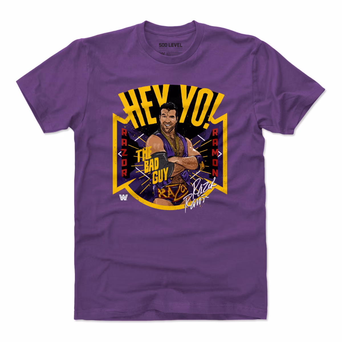 Men's 500 Level Purple Razor Ramon Hey Yo T-Shirt