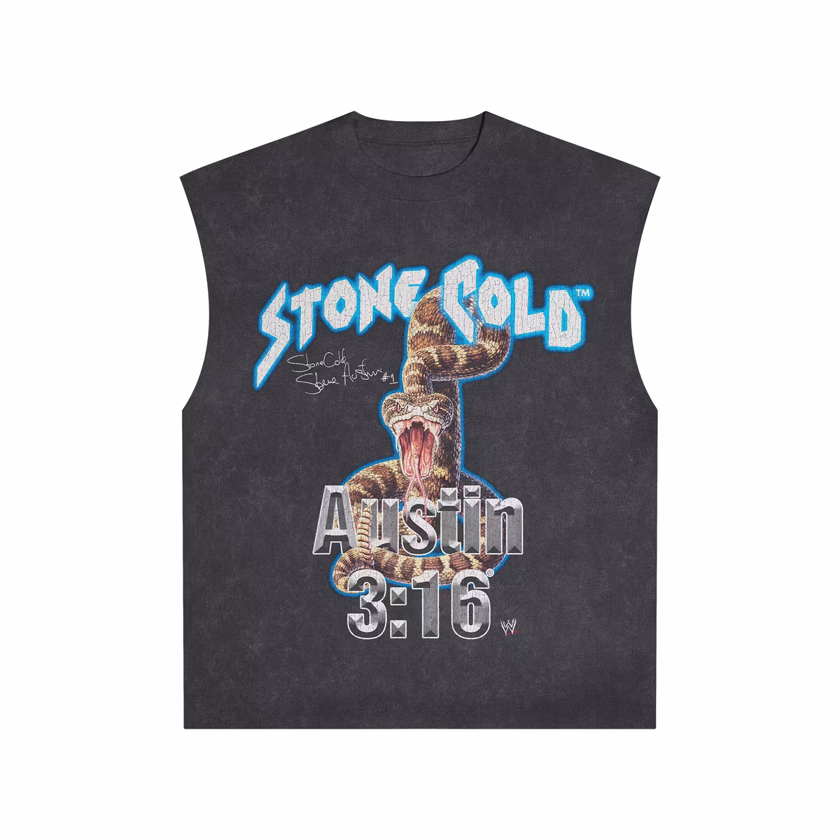 Men's  Black "Stone Cold" Steve Austin Venomous Muscle T-Shirt