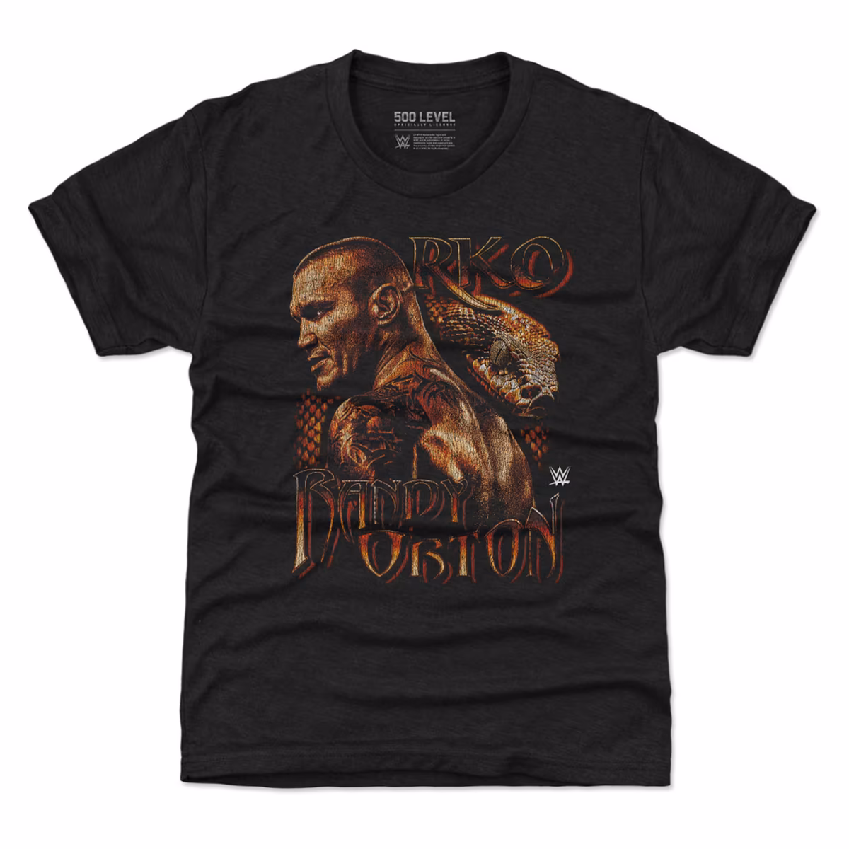 Youth 500 Level Heather Black Randy Orton Grunge T-Shirt 2 Youth 500 Level Heather Black Randy Orton Grunge T-Shirt